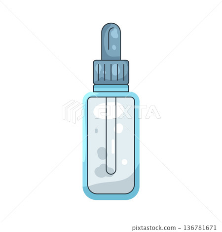 Illustration of serum bottle 136781671