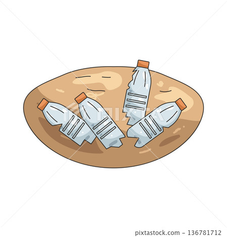 Illustration of Plastic waste 136781712
