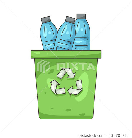 Illustration of recycle bin 136781713