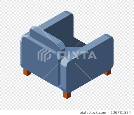 Isometric sofa. Modern sofa. Comfortable and cozy soft furniture. Isometric home furniture. Living room furniture Isometric sofa. Modern sofa. Comfortable and cozy soft furniture. Isometric home furniture. Living room furniture 136781824