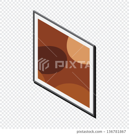 Isometric photo frame. Isometric 3d picture frame set. Home interior accessory. Furniture elements. Isometric furniture Isometric photo frame. Isometric 3d picture frame set. Home interior accessory. Furniture elements. Isometric furniture 136781867