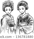 一個穿著和服的女人 136781880