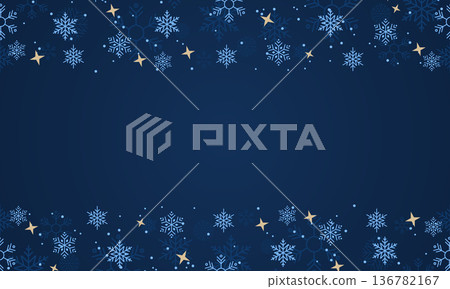 Snowflakes horizontal seamless pattern. Winter holidays theme. Seamless background with snowflakes. Design for decorations, prints, cards Snowflakes horizontal seamless pattern. Winter holidays theme. Seamless background with snowflakes. Design for decorations, prints, cards 136782167