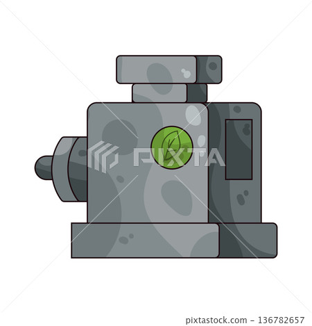Illustration of energy efficient industrial pump Illustration of energy efficient industrial pump 136782657
