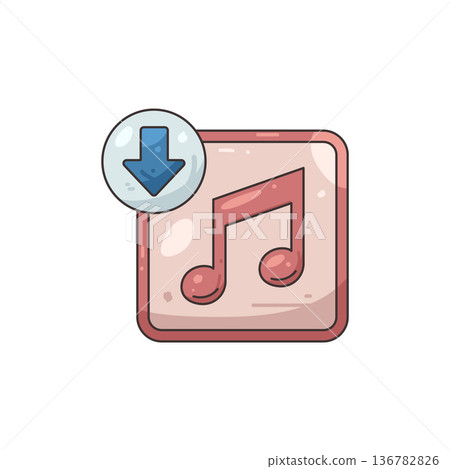 Illustration of Music download Illustration of Music download 136782826