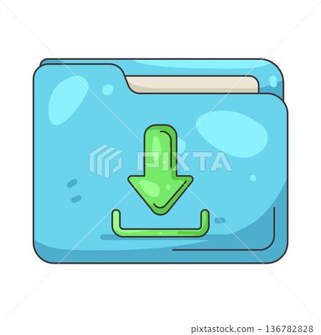 Illustration of Download folder Illustration of Download folder 136782828