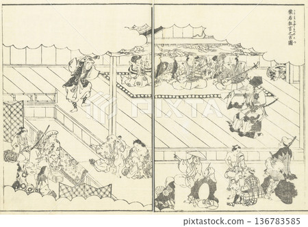 江戶名勝圖鑑:猿若狂言古地圖 江戶名勝圖鑑:猿若狂言古地圖 136783585