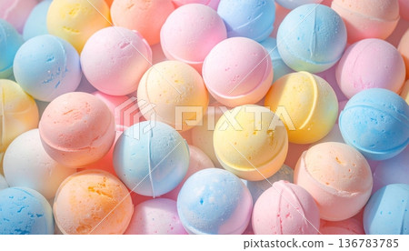 A festive collection of colorful Easter eggs and sweet candy decorations rests on a plate and in a bowl as a traditional spring holiday symbol of this seasonal celebration A festive collection of colorful Easter eggs and sweet candy decorations rests on a plate and in a bowl as a traditional spring holiday symbol of this seasonal celebration 136783785