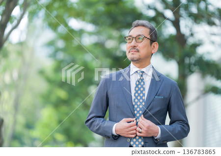 A businessman outdoors 136783865