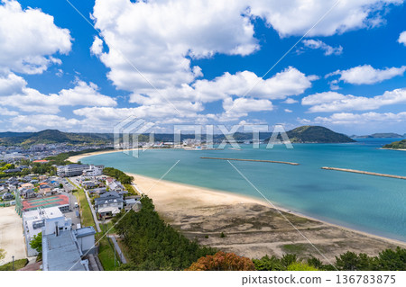 View from Karatsu Castle, Saga Prefecture 136783875