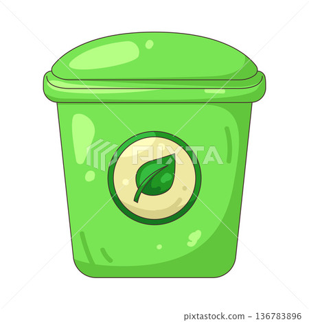 Illustration of Eco garbage 136783896