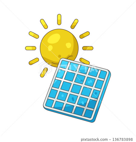 Illustration of solar panel 136783898