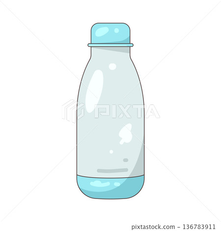 Illustration of water bottle Illustration of water bottle 136783911