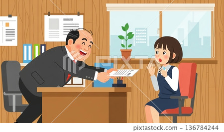 一名員工對老闆突然提出的工作要求感到驚訝。 136784244