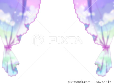 Dreamy Curtains with Blurred Edges 136784416