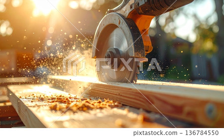 An industrial worker using a vintage grinder machine to cut through old steel tracks and heavy iron equipment at a railway construction factory An industrial worker using a vintage grinder machine to cut through old steel tracks and heavy iron equipment at a railway construction factory 136784550