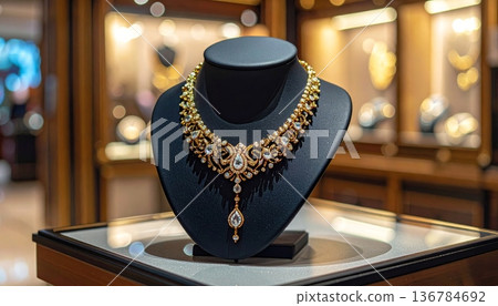 A woman in a stylish shop interior stands near a wooden table decorated with a glass of tea and a ceramic coffee cup A woman in a stylish shop interior stands near a wooden table decorated with a glass of tea and a ceramic coffee cup 136784692