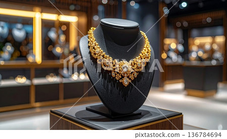 A woman in a stylish shop interior stands near a wooden table decorated with a glass of tea and a ceramic coffee cup A woman in a stylish shop interior stands near a wooden table decorated with a glass of tea and a ceramic coffee cup 136784694