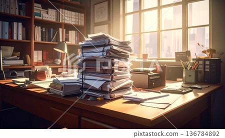 A large stack of old literature books and textbooks forms a colorful pile on a library desk, representing a wealth of knowledge and education through reading A large stack of old literature books and textbooks forms a colorful pile on a library desk, representing a wealth of knowledge and education through reading 136784892