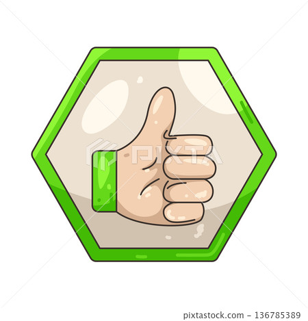 Illustration of thumbs up Illustration of thumbs up 136785389