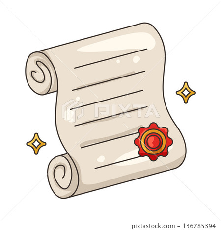 Illustration of certificate Illustration of certificate 136785394
