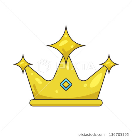 Illustration of gold crown Illustration of gold crown 136785395