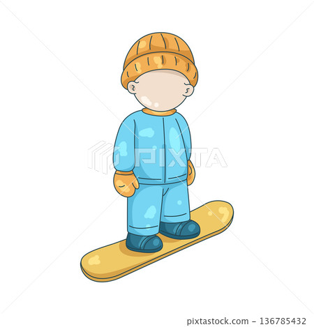 Illustration of skier Illustration of skier 136785432