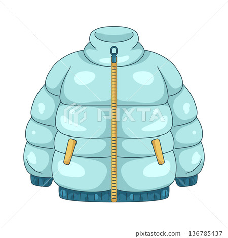 Illustration of winter jacket 136785437