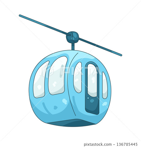 Illustration of cable car Illustration of cable car 136785445