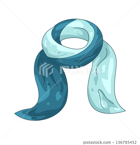Illustration of winter scarf Illustration of winter scarf 136785452