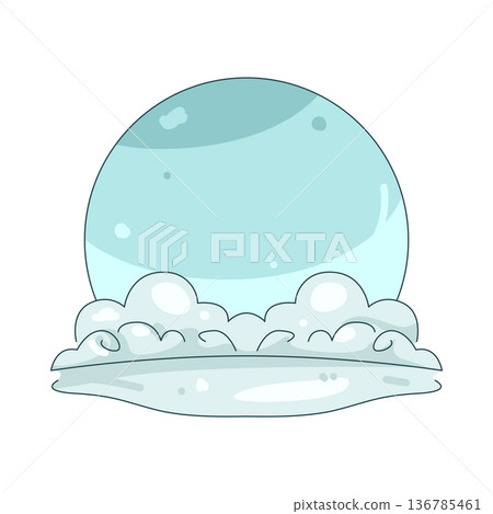 Illustration of snow field 136785461