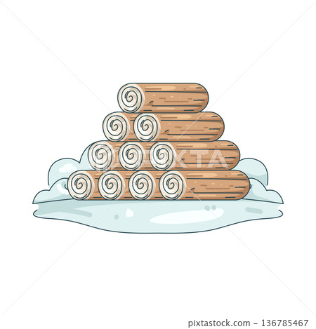 Illustration of Firewood Illustration of Firewood 136785467