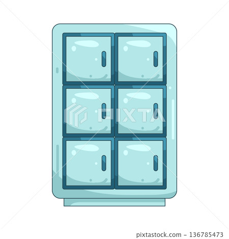 Illustration of ski locker Illustration of ski locker 136785473