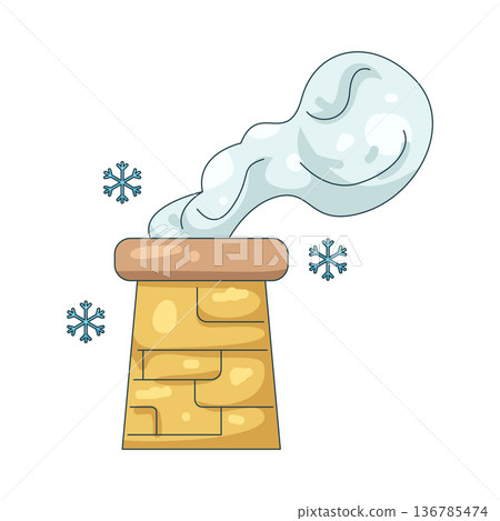 Illustration of chimney Illustration of chimney 136785474