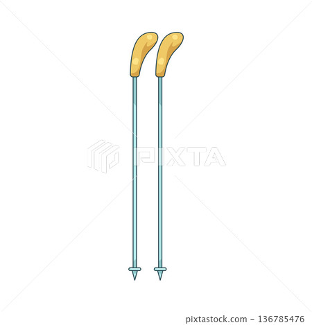 Illustration of Ski poles Illustration of Ski poles 136785476