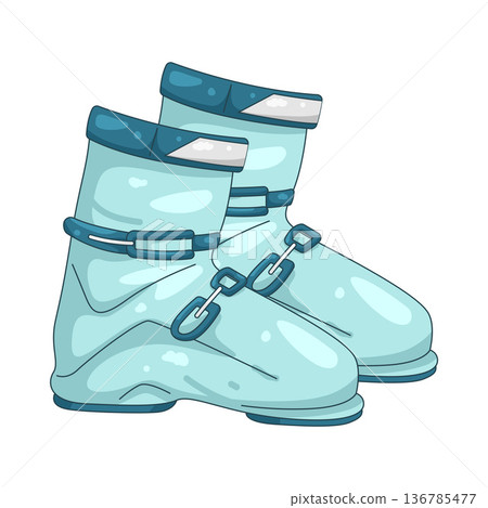 Illustration of Ski boots Illustration of Ski boots 136785477