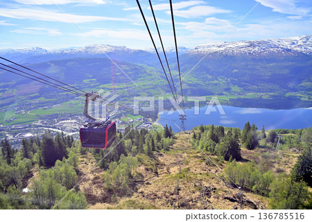 從沃斯纜車上眺望旺斯湖 136785516