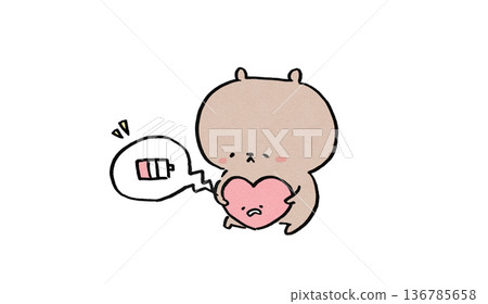 A bear whose mental energy has run out of charge (illustration of burnout, fatigue, and mental health) A bear whose mental energy has run out of charge (illustration of burnout, fatigue, and mental health) 136785658