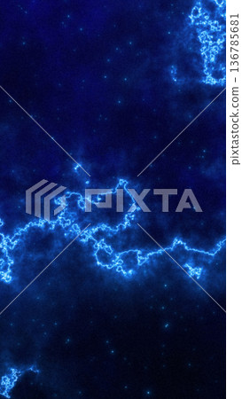 Deep blue cosmic nebula with glowing electric plasma lines and scattered stars, creating a futuristic space background Deep blue cosmic nebula with glowing electric plasma lines and scattered stars, creating a futuristic space background 136785681