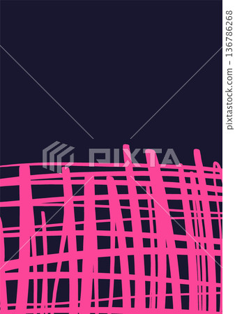 Abstract Black Pink Scribble Lines Background 136786268
