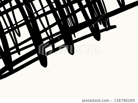 Abstract Black White Scribble Lines Background Abstract Black White Scribble Lines Background 136786269