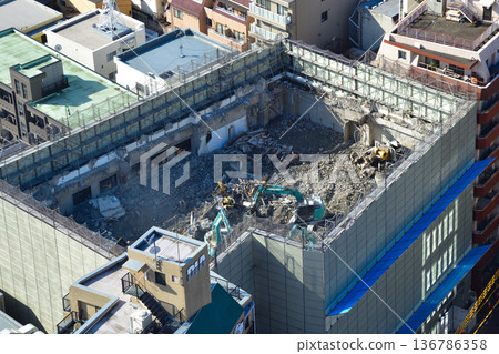 建築物拆除工地 - 上層拆除方法 建築物拆除工地 - 上層拆除方法 136786358