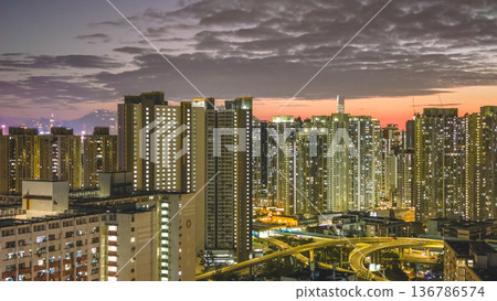 Night market walkway glowing beneath towering city skyline Feb 5 2026 Night market walkway glowing beneath towering city skyline Feb 5 2026 136786574