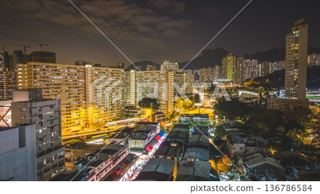 Night market walkway glowing beneath towering city skyline Feb 5 2026 Night market walkway glowing beneath towering city skyline Feb 5 2026 136786584