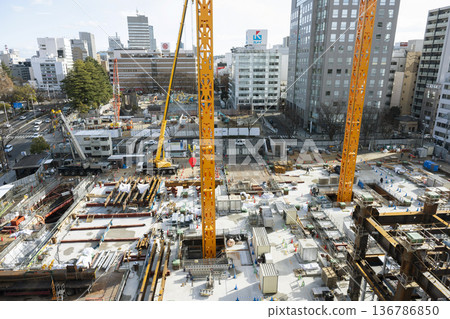 Construction site redevelopment Construction site redevelopment 136786850