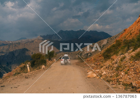 River coming from Kel-Suu mountain range, Kurumduk valley, Naryn province, Kyrgyzstan, Central Asia River coming from Kel-Suu mountain range, Kurumduk valley, Naryn province, Kyrgyzstan, Central Asia 136787063