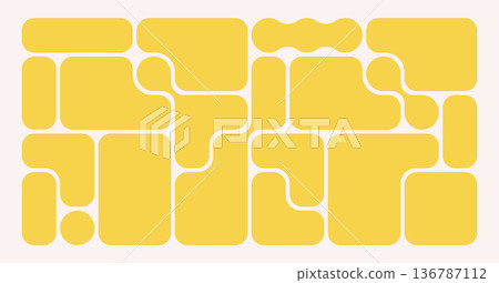 Trendy Bento Grid Vector Templates With Rounded Angles And Brick-Style Panels. Geometric Brutal Shapes In Different Sizes For Web Layouts And Modern Design Systems Trendy Bento Grid Vector Templates With Rounded Angles And Brick-Style Panels. Geometric Brutal Shapes In Different Sizes For Web Layouts And Modern Design Systems 136787112