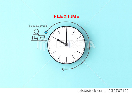 能夠喚起人們對彈性工作制概念聯想的靜態圖像素材 136787123