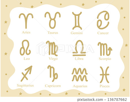 12個星座符號圖示集 136787662