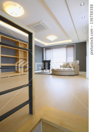 Modern Residential Interior Design Series. High Resolution Backgrounds for Home Styling. 136788388